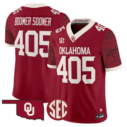 Men's Oklahoma Sooners Rough Rider Vapor Limited Jersey - All Stitched