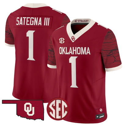 Men's Oklahoma Sooners Rough Rider Vapor Limited Jersey - All Stitched