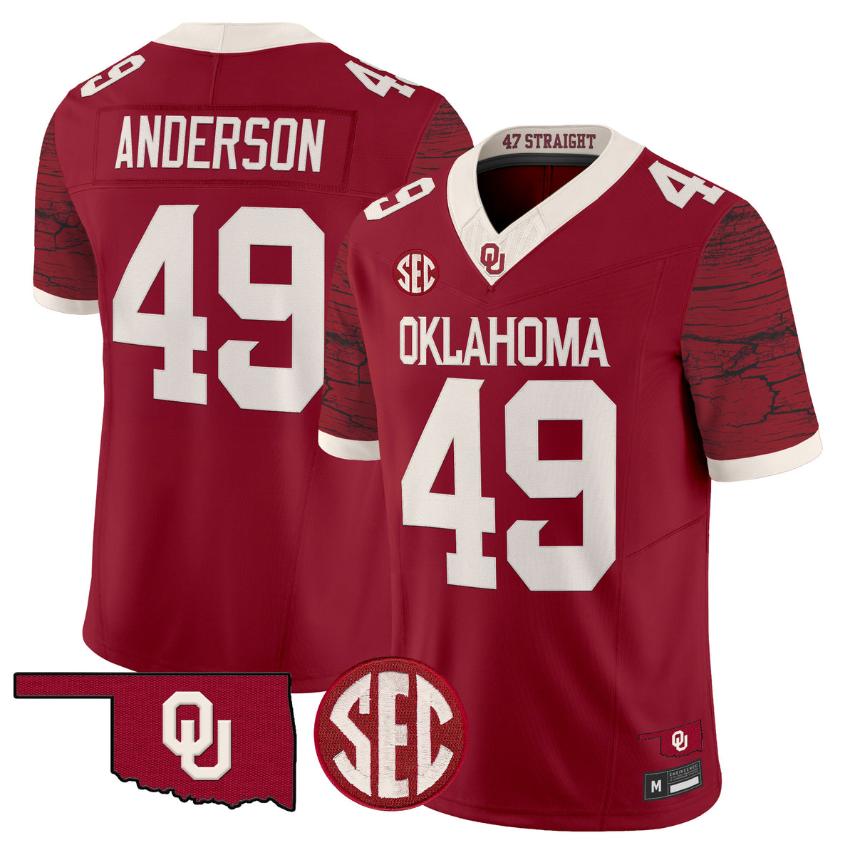 Men's Oklahoma Sooners Rough Rider Vapor Limited Jersey - All Stitched