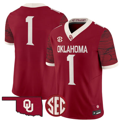  Oklahoma Sooners Rough Rider Vapor Limited Jersey -Stitched