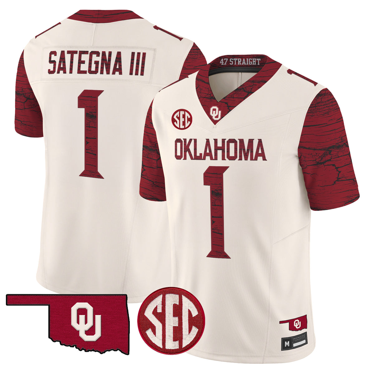 Men's Oklahoma Sooners Rough Rider Vapor Limited Jersey - All Stitched
