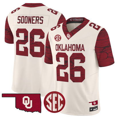 Men's Oklahoma Sooners Rough Rider Vapor Limited Jersey - All Stitched