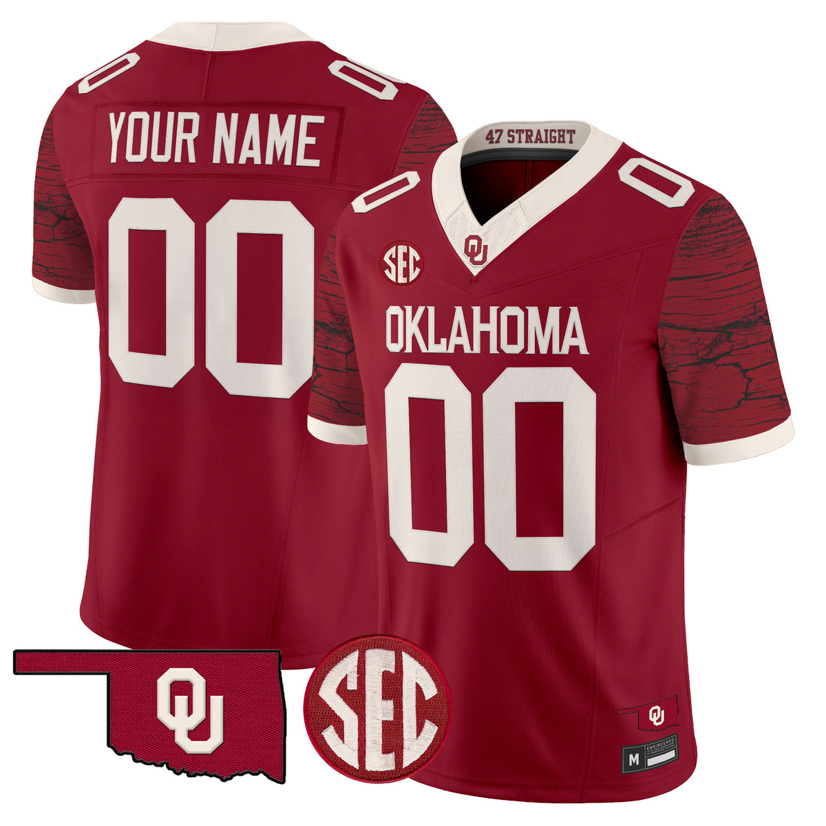 Oklahoma Sooners Rough Rider Vapor Limited Custom Jersey - All Stitched