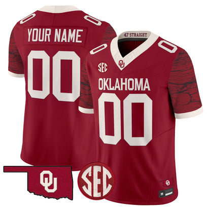 Oklahoma Sooners Rough Rider Vapor Limited Custom Jersey - All Stitched