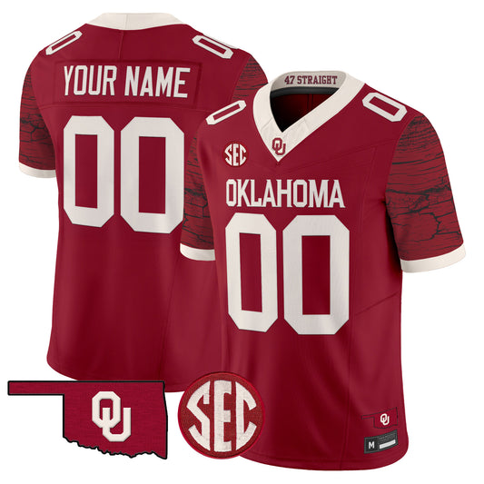 Oklahoma Sooners Rough Rider Vapor Limited Custom Jersey - All Stitched