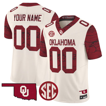 Oklahoma Sooners Rough Rider Vapor Limited Custom Jersey - All Stitched