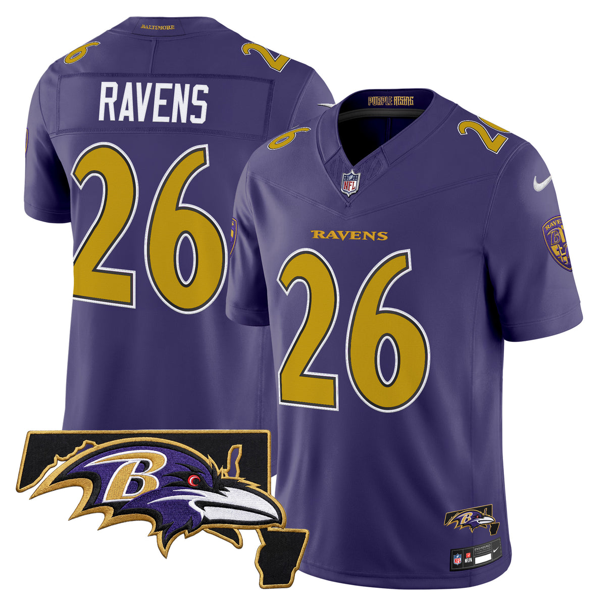 Men's Baltimore Ravens 2026 Vapor Limited Jersey V2 - All Stitched
