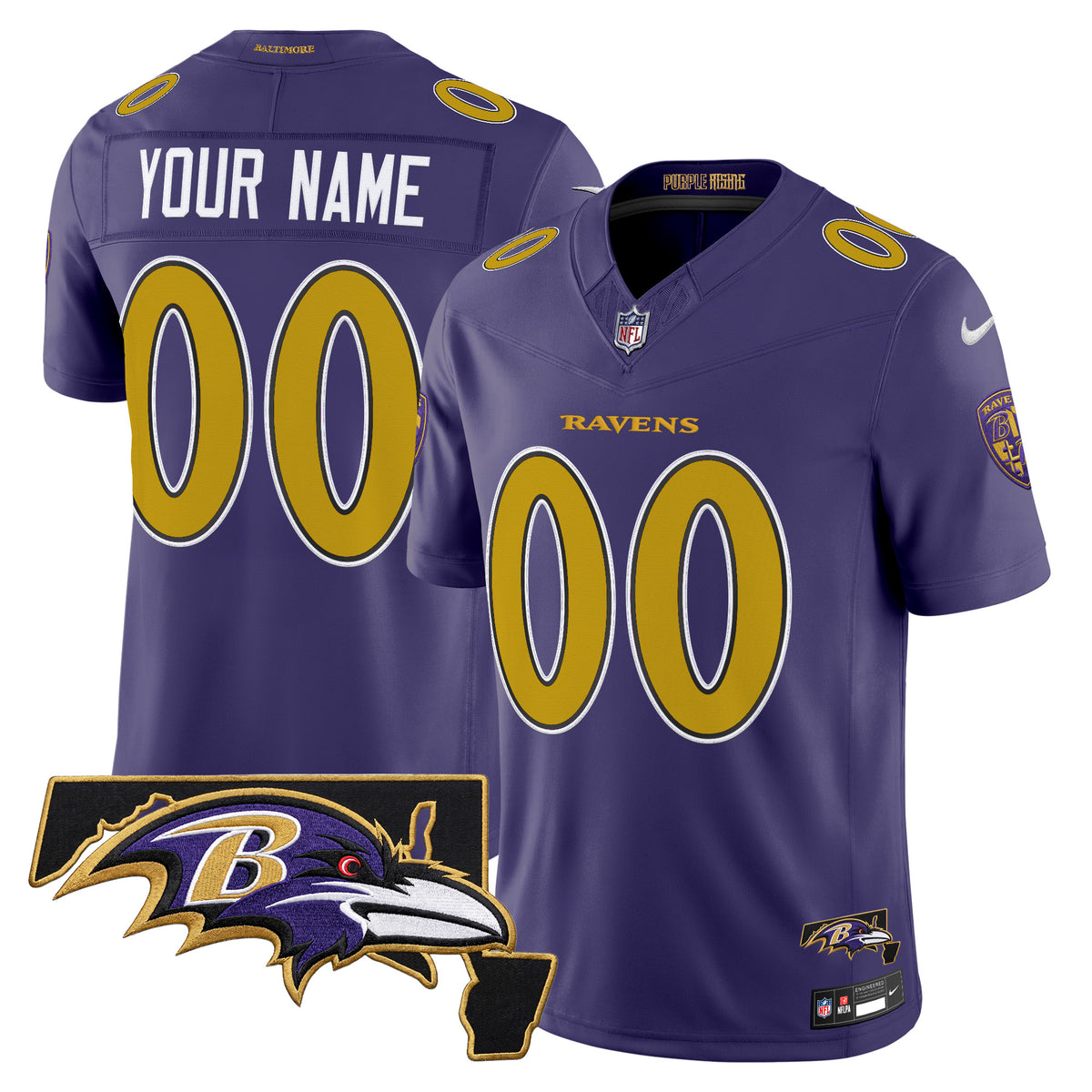 Baltimore Ravens 2026 Vapor Limited Custom Jersey V2 - All Stitched