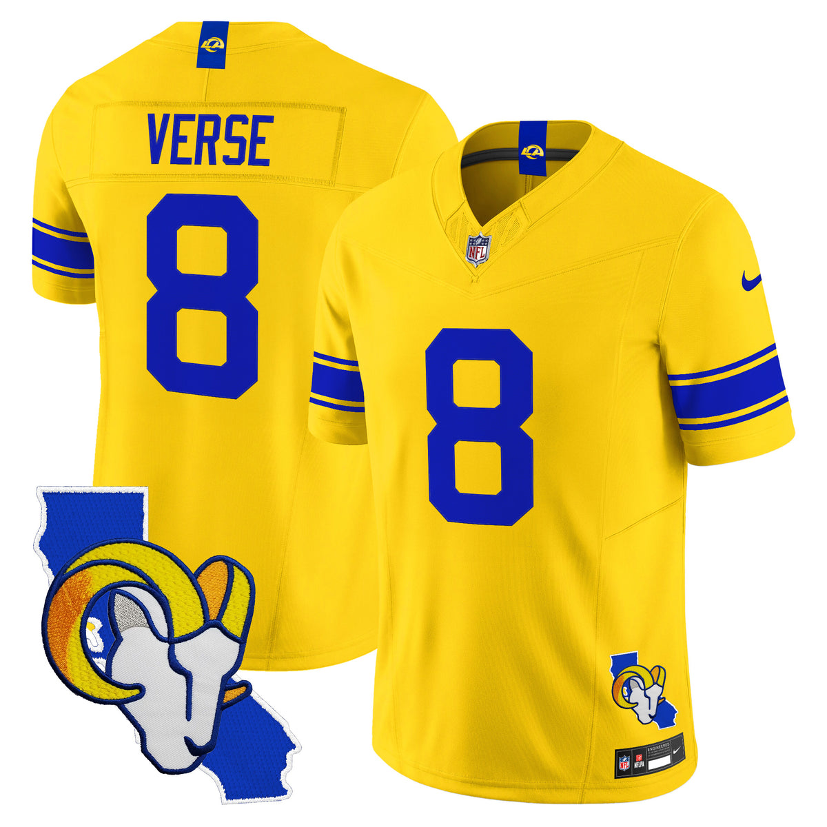 Men's Los Angeles Rams 2026 Alternate Vapor Limited Jersey - California Map - All Stitched