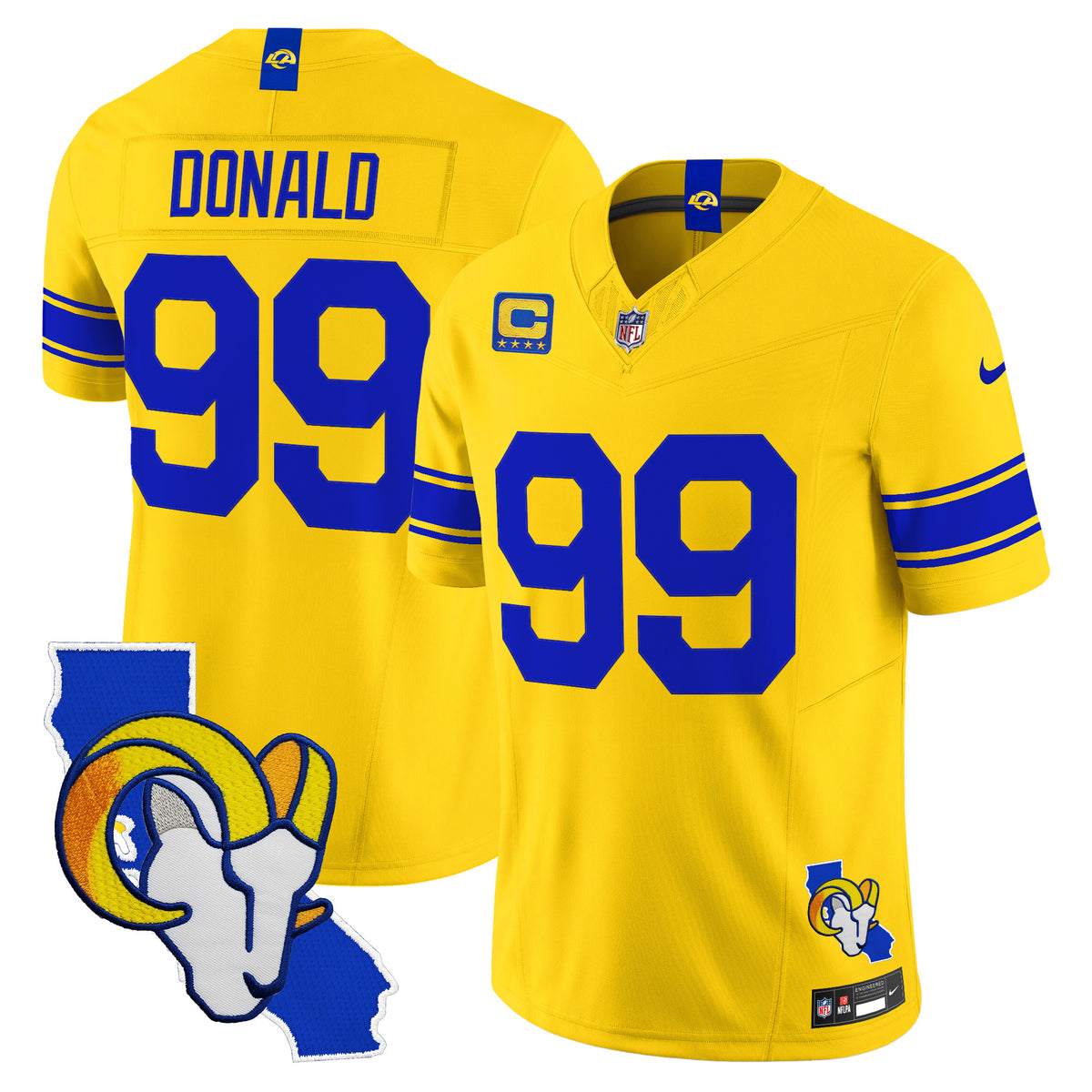 Men's Los Angeles Rams 2026 Alternate Vapor Limited Jersey - California Map - All Stitched