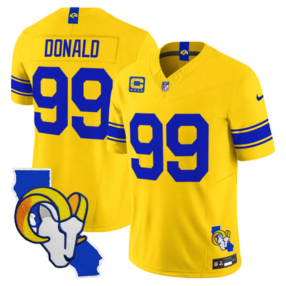 Men's Los Angeles Rams 2026 Alternate Vapor Limited Jersey - California Map - All Stitched