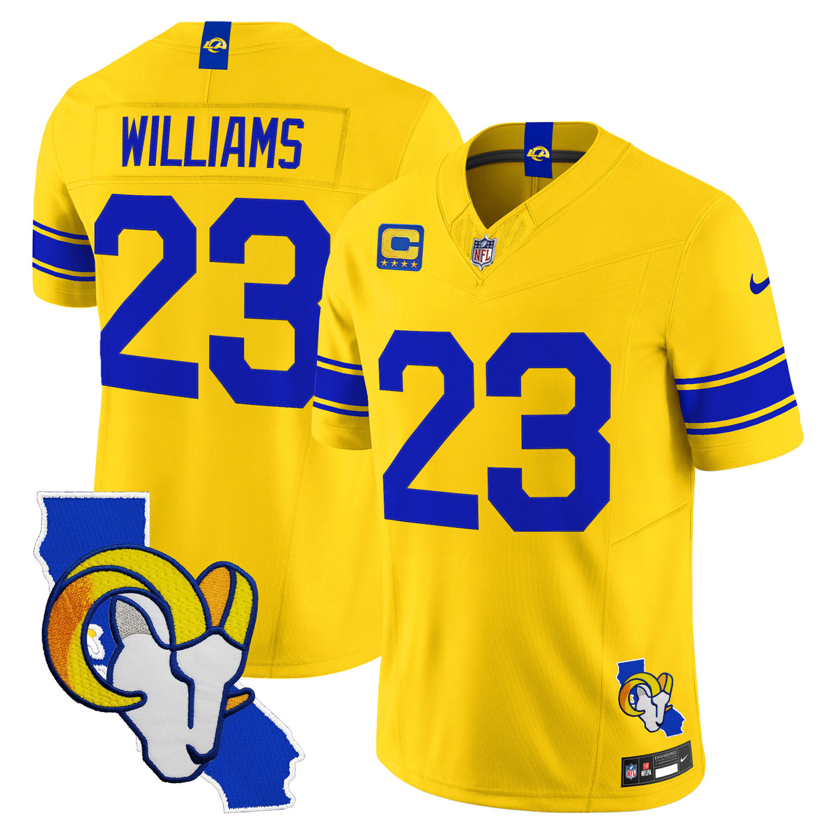 Men's Los Angeles Rams 2026 Alternate Vapor Limited Jersey - California Map - All Stitched