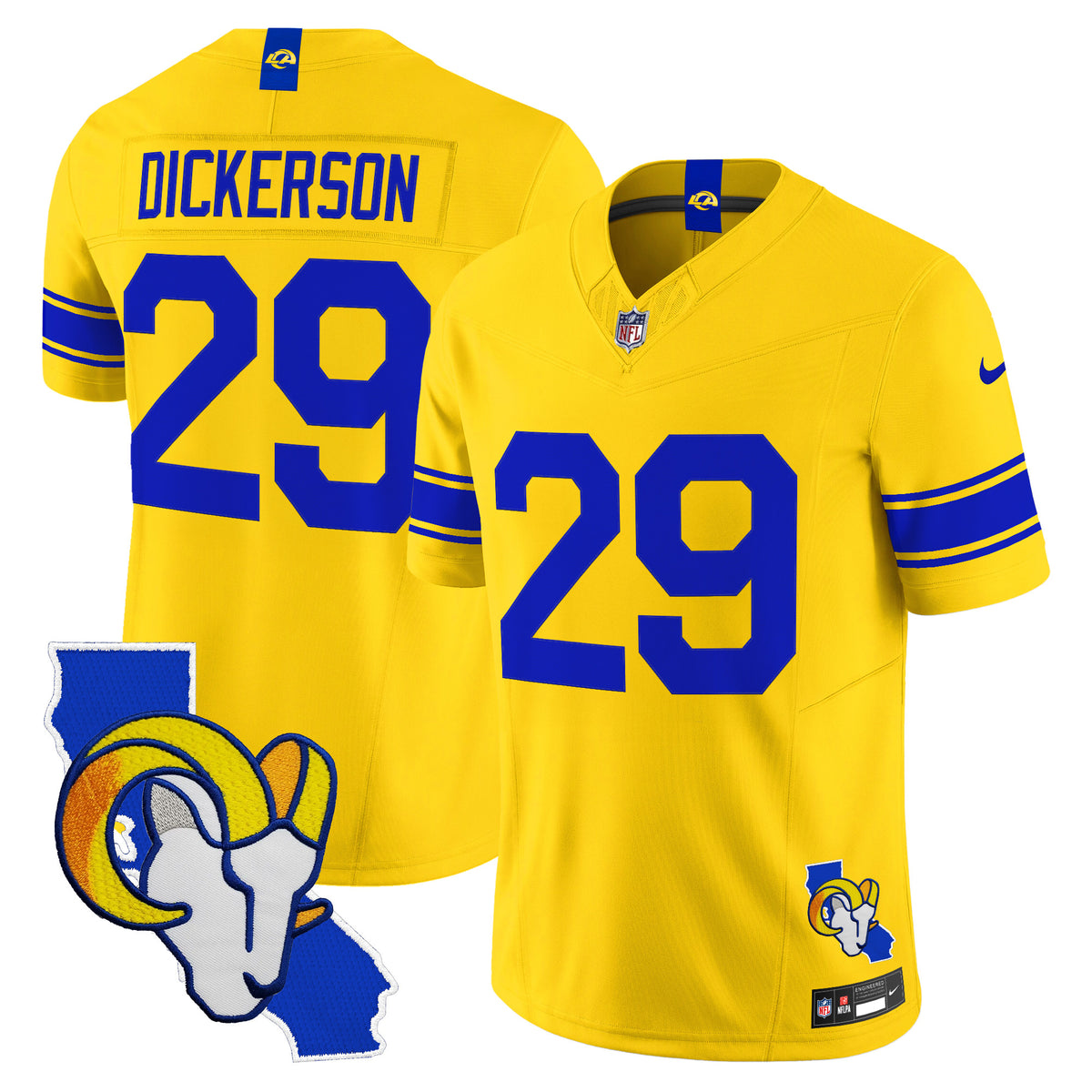 Men's Los Angeles Rams 2026 Alternate Vapor Limited Jersey - California Map - All Stitched