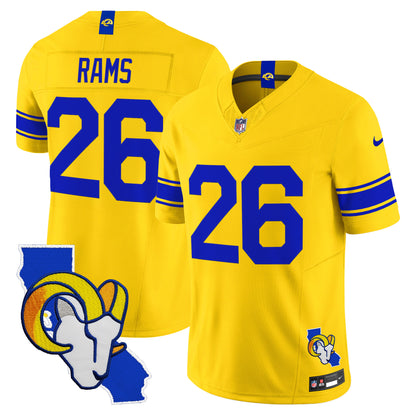 Men's Los Angeles Rams 2026 Alternate Vapor Limited Jersey - California Map - All Stitched