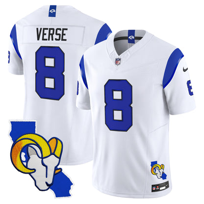 Men's Los Angeles Rams 2026 Alternate Vapor Limited Jersey - California Map - All Stitched