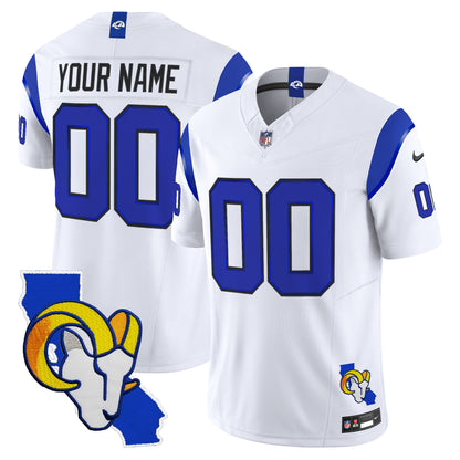 Los Angeles Rams 2026 Alternate Vapor Limited Custom Jersey - California Map - All Stitched