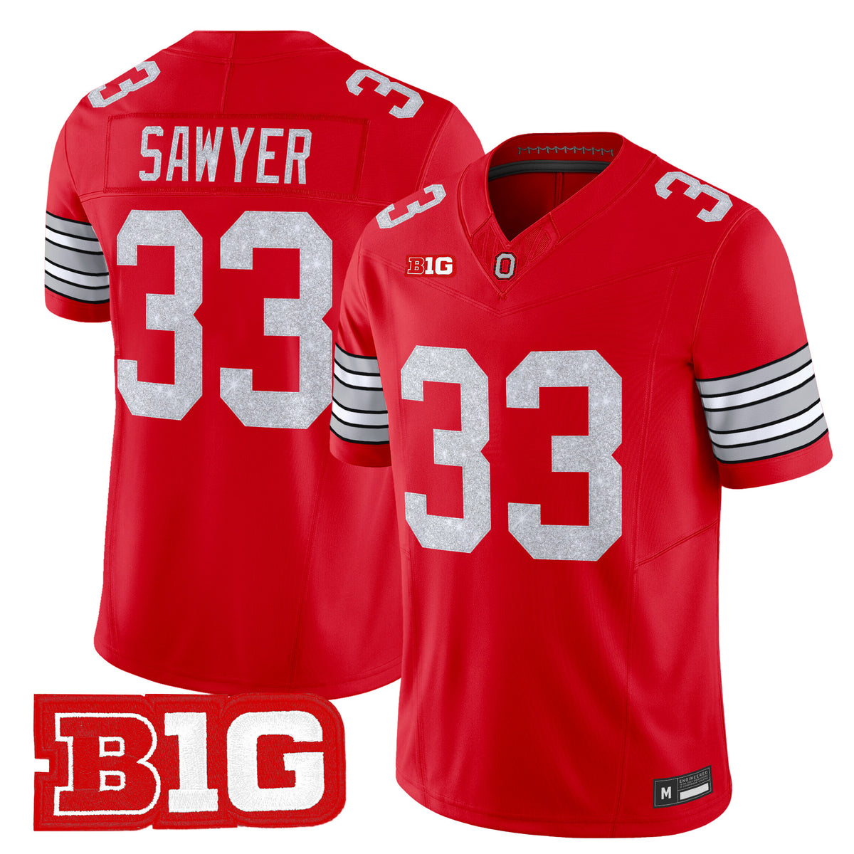 Men's Ohio State Buckeyes Glitter Vapor Limited Jersey - All Stitched