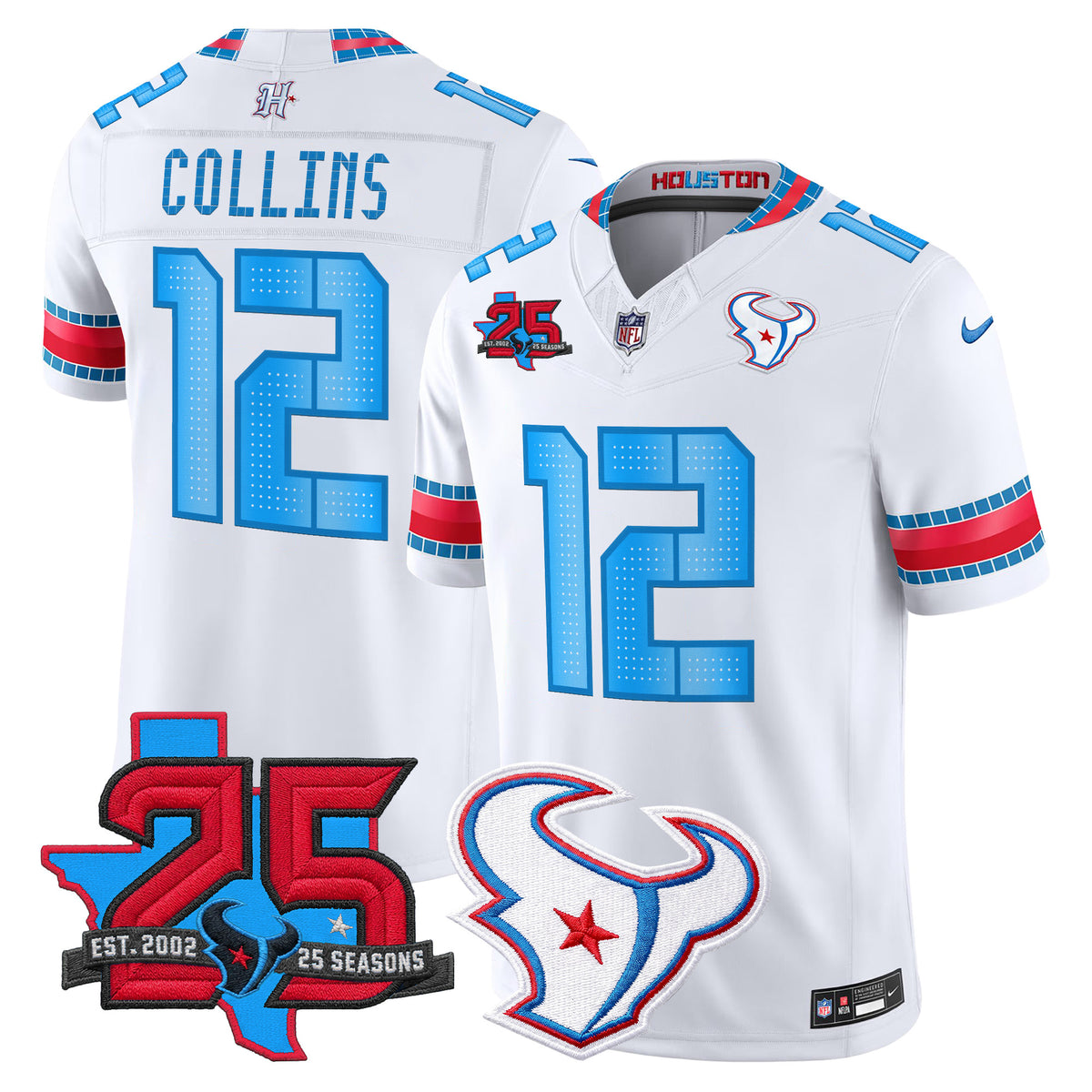 Men's Houston Texans 2026 "Rivalries" Vapor Limited Jersey - 25th Year Anniversary Patch - All Stitched