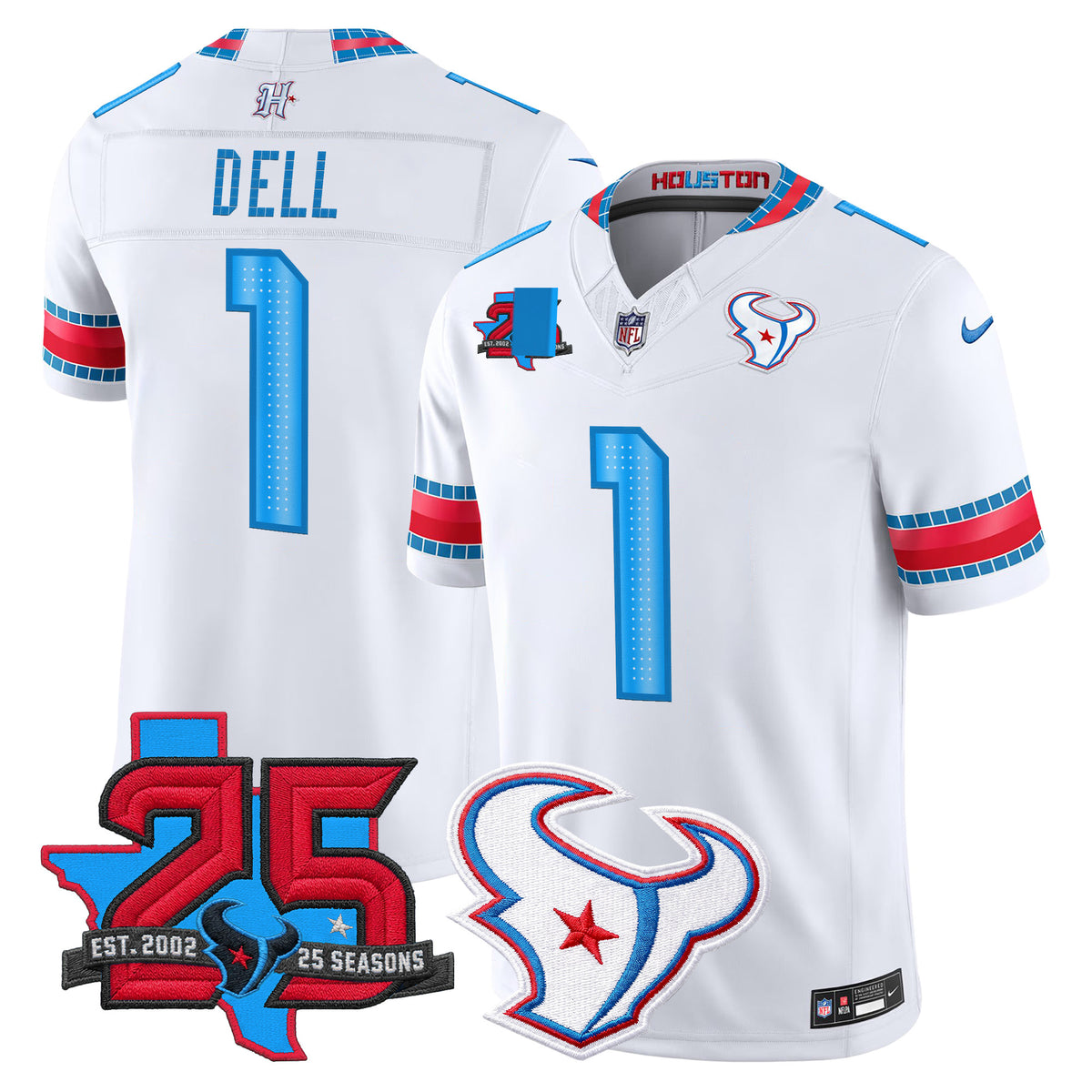 Men's Houston Texans 2026 "Rivalries" Vapor Limited Jersey - 25th Year Anniversary Patch - All Stitched