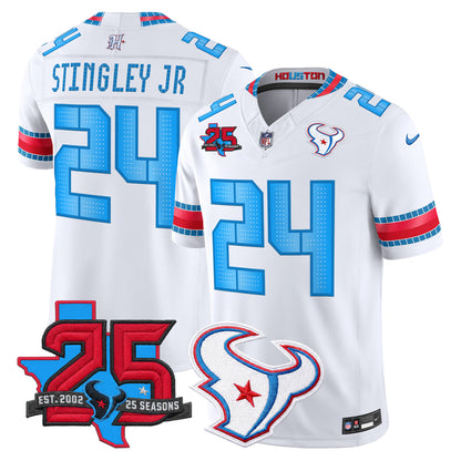 Men's Houston Texans 2026 "Rivalries" Vapor Limited Jersey - 25th Year Anniversary Patch - All Stitched