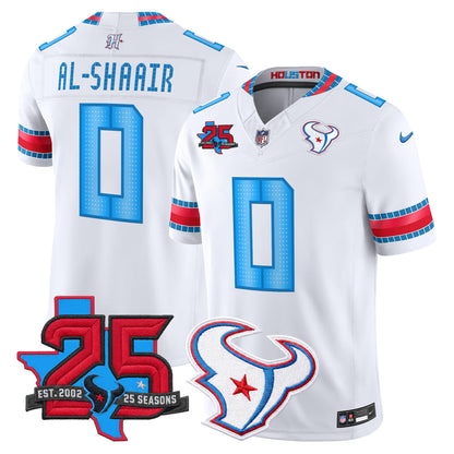 Men's Houston Texans 2026 "Rivalries" Vapor Limited Jersey - 25th Year Anniversary Patch - All Stitched