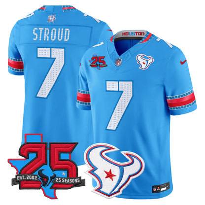 Men's Houston Texans 2026 "Rivalries" Vapor Limited Jersey - 25th Year Anniversary Patch - All Stitched