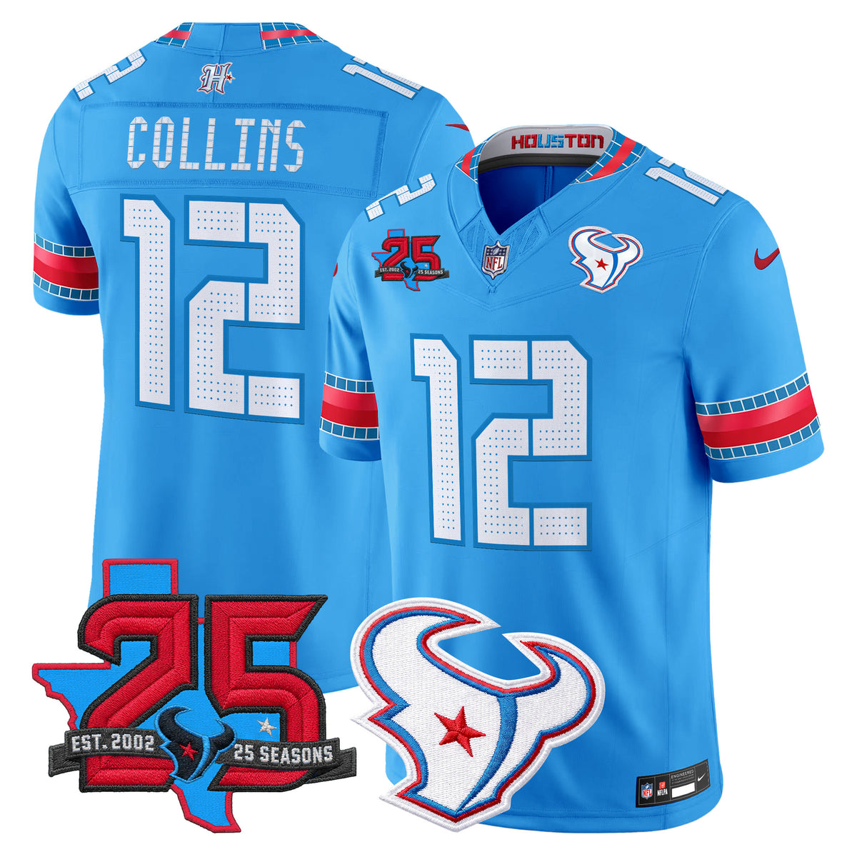 Men's Houston Texans 2026 "Rivalries" Vapor Limited Jersey - 25th Year Anniversary Patch - All Stitched