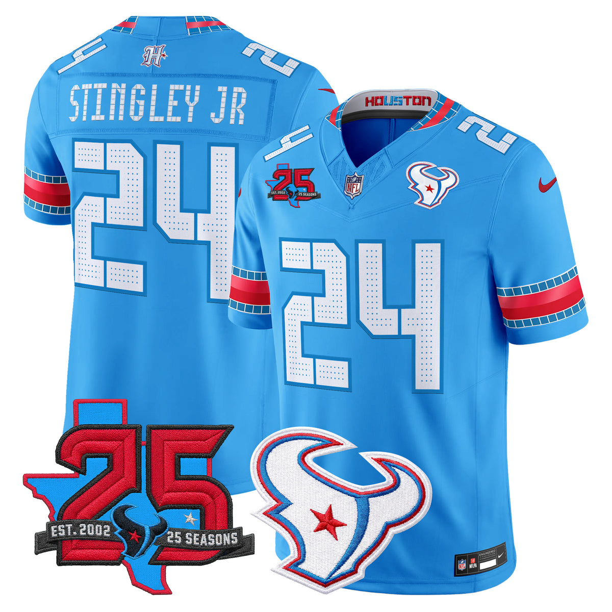 Men's Houston Texans 2026 "Rivalries" Vapor Limited Jersey - 25th Year Anniversary Patch - All Stitched