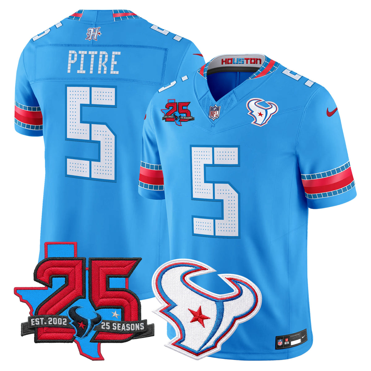 Men's Houston Texans 2026 "Rivalries" Vapor Limited Jersey - 25th Year Anniversary Patch - All Stitched