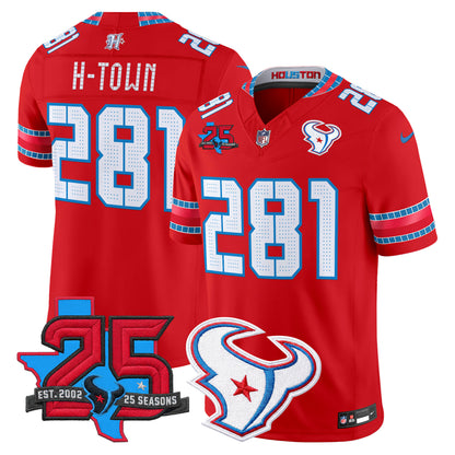 Men's Houston Texans 2026 "Rivalries" Vapor Limited Jersey - 25th Year Anniversary Patch - All Stitched