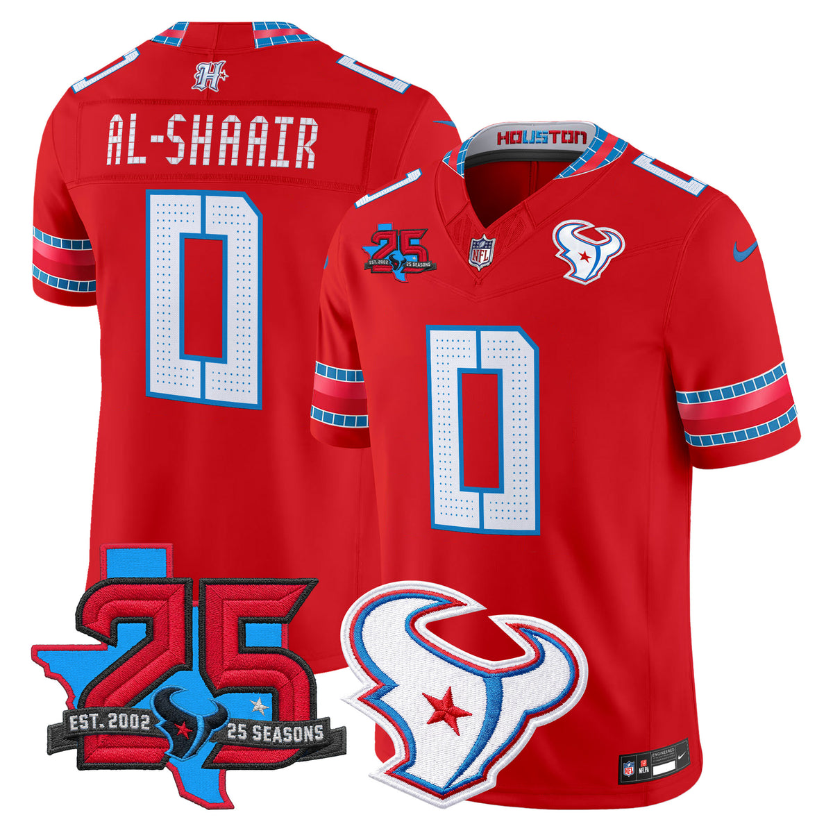 Men's Houston Texans 2026 "Rivalries" Vapor Limited Jersey - 25th Year Anniversary Patch - All Stitched