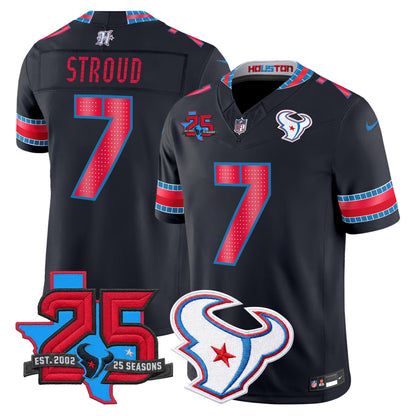 Men's Houston Texans 2026 "Rivalries" Vapor Limited Jersey - 25th Year Anniversary Patch - All Stitched