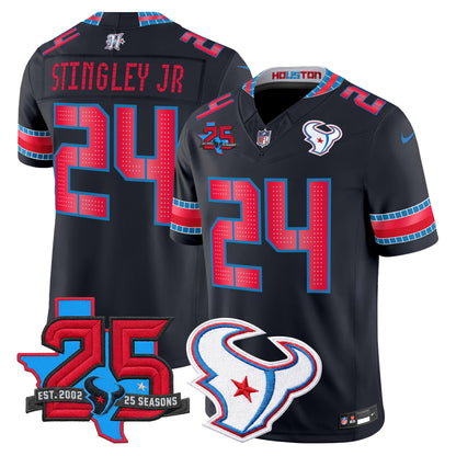Men's Houston Texans 2026 "Rivalries" Vapor Limited Jersey - 25th Year Anniversary Patch - All Stitched