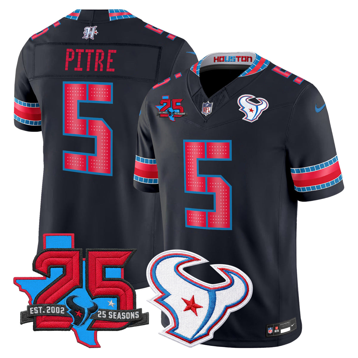 Men's Houston Texans 2026 "Rivalries" Vapor Limited Jersey - 25th Year Anniversary Patch - All Stitched