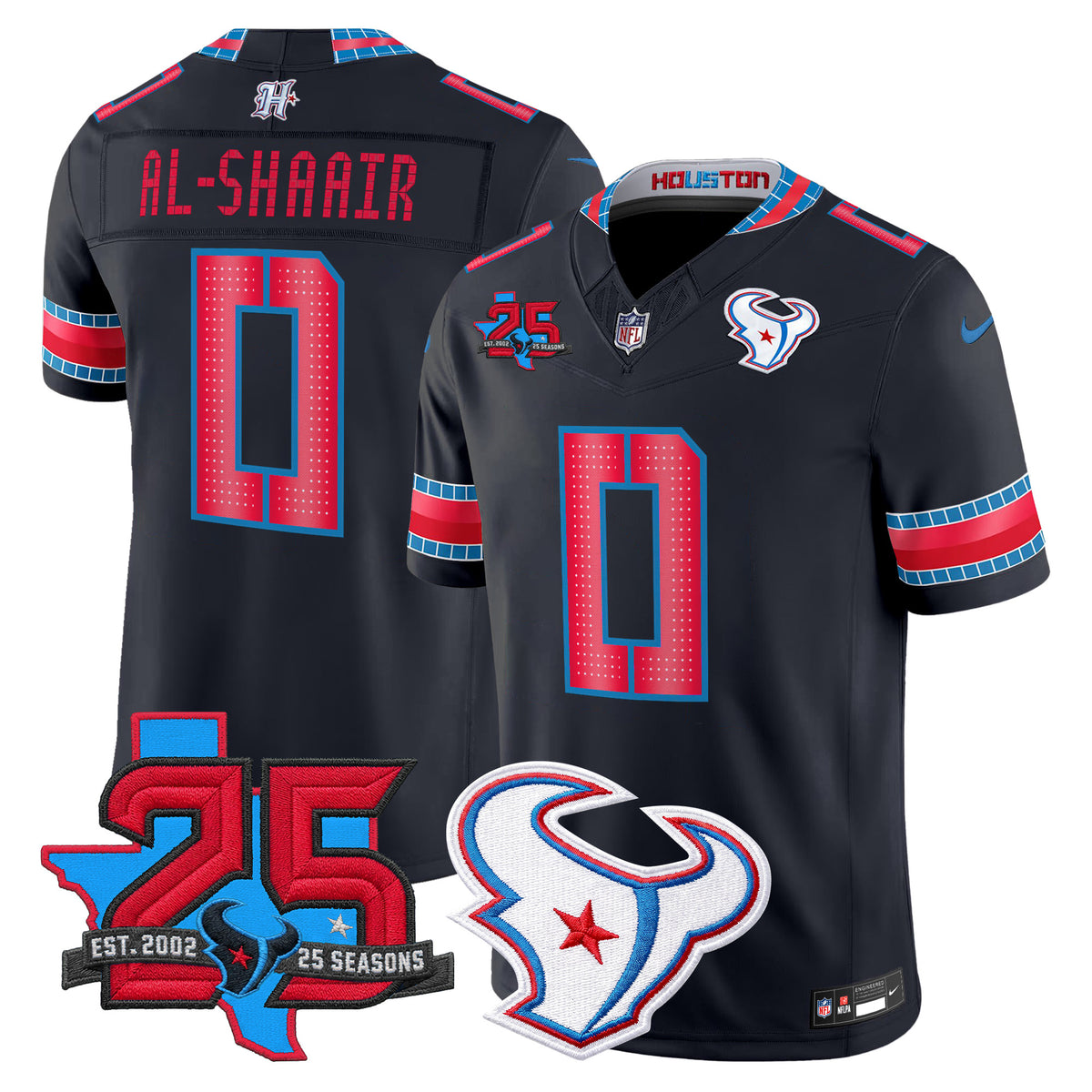 Men's Houston Texans 2026 "Rivalries" Vapor Limited Jersey - 25th Year Anniversary Patch - All Stitched