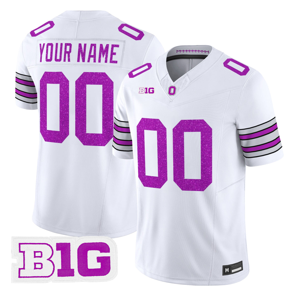 Ohio State Buckeyes Glitter Vapor Limited Custom Jersey - All Stitched