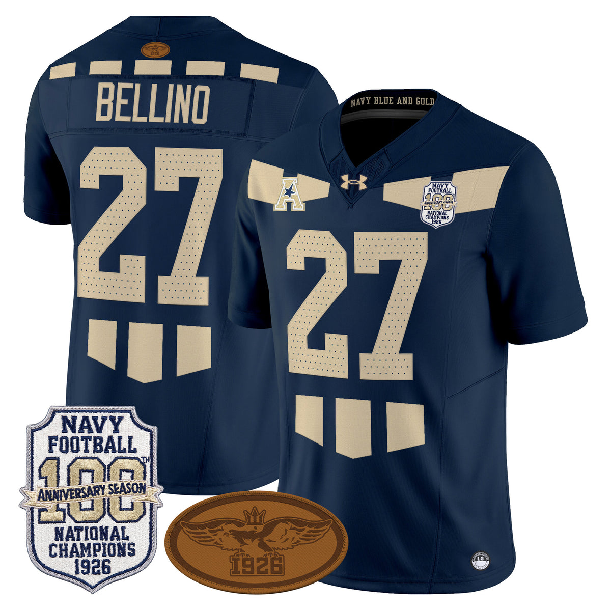 Navy Midshipmen Honors 1926 National Championship Vapor Limited Jersey - All Stitched