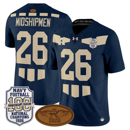 Navy Midshipmen Honors 1926 National Championship Vapor Limited Jersey - All Stitched