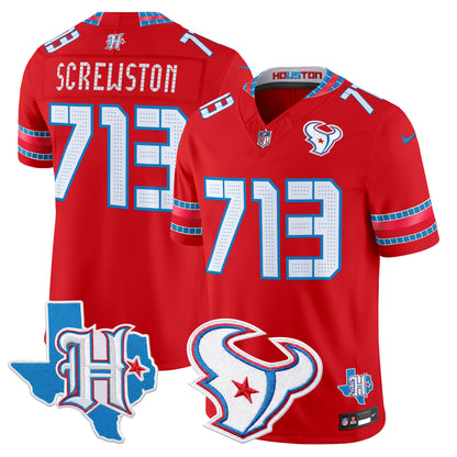 Men's Houston Texans 2026 "Rivalries" Vapor Limited Jersey - Texas Patch - All Stitched