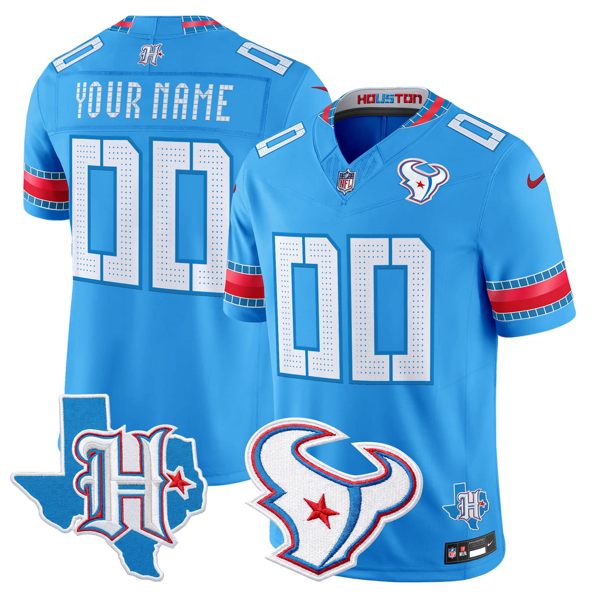 Houston Texans 2026 "Rivalries" Vapor Limited Custom Jersey - Texas Patch - All Stitched