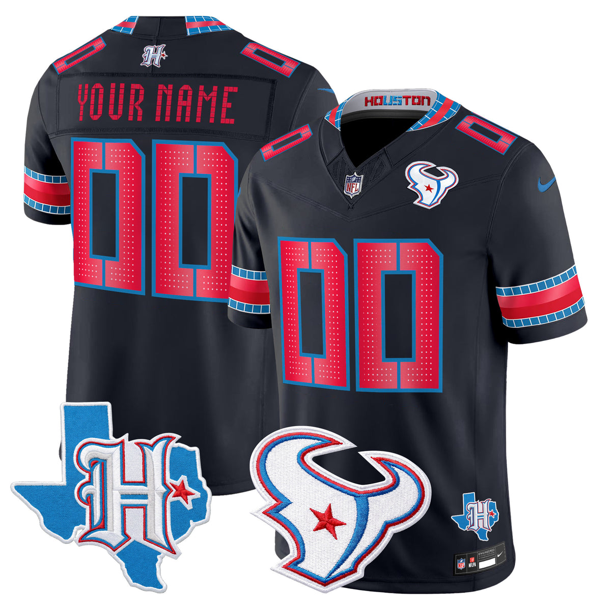 Houston Texans 2026 "Rivalries" Vapor Limited Custom Jersey - Texas Patch - All Stitched