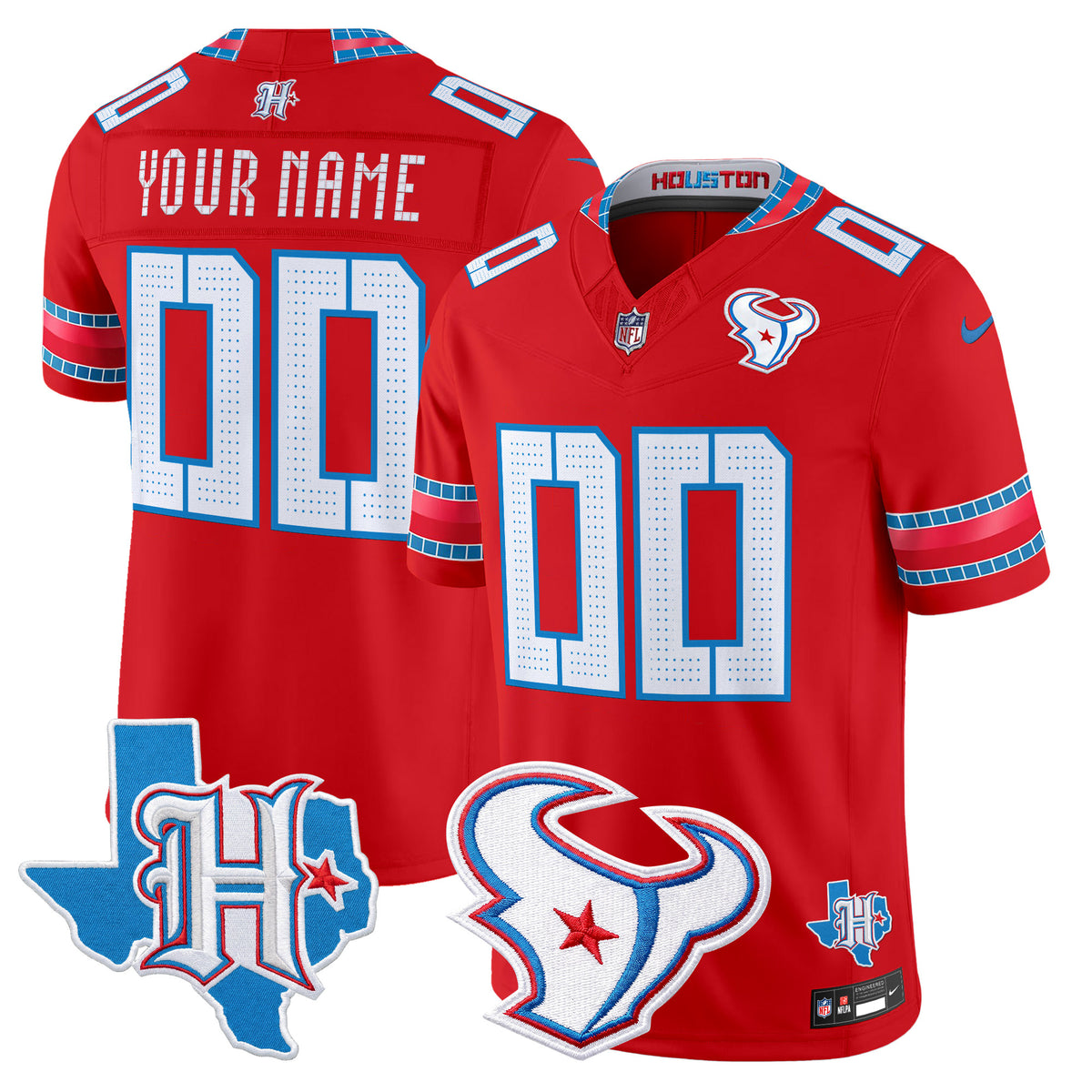Houston Texans 2026 "Rivalries" Vapor Limited Custom Jersey - Texas Patch - All Stitched
