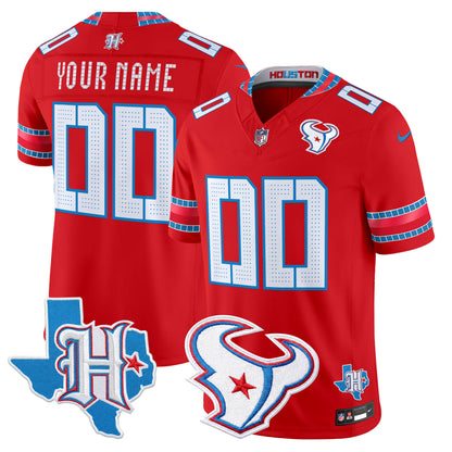 Houston Texans 2026 "Rivalries" Vapor Limited Custom Jersey - Texas Patch - All Stitched