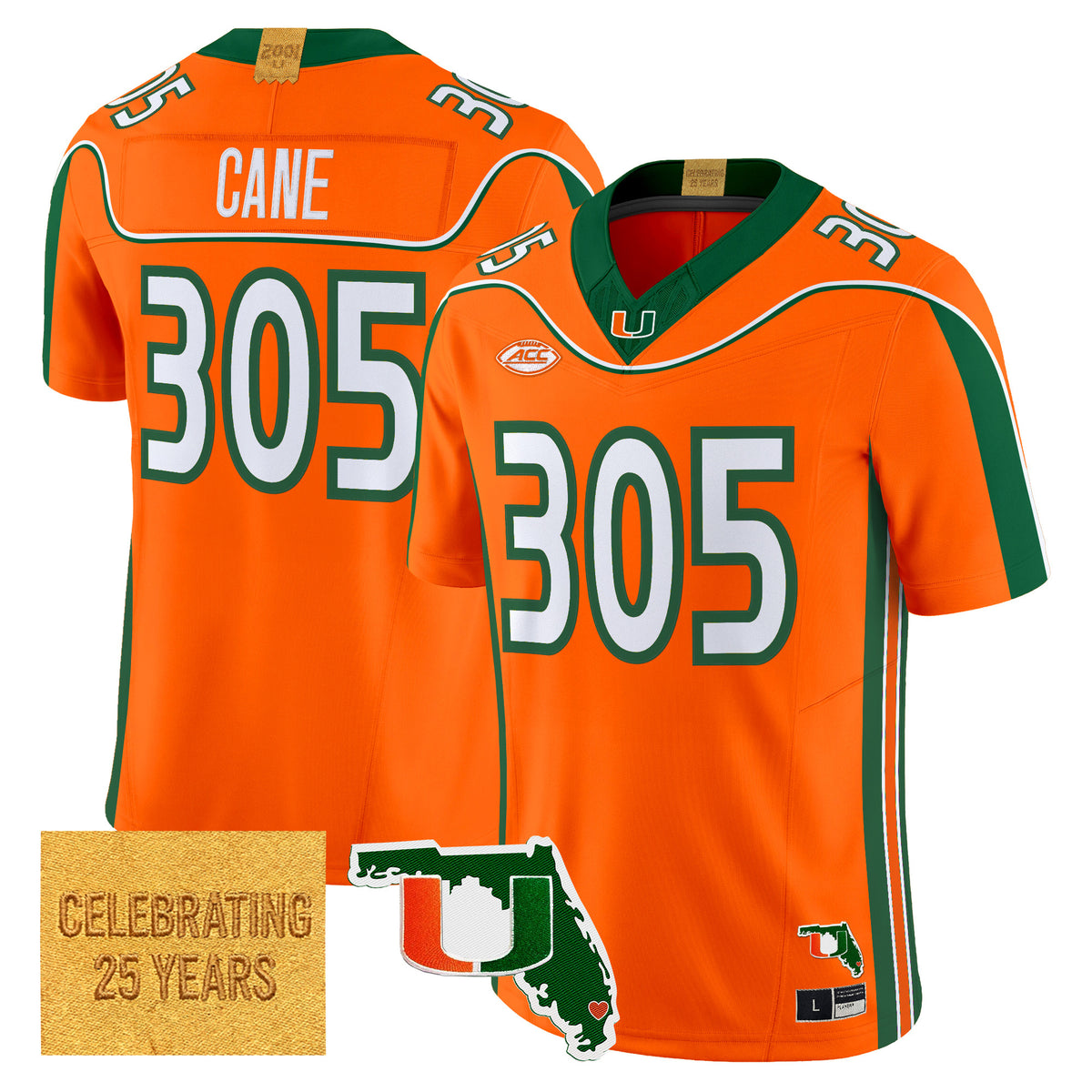 Miami Hurricanes 2001 Throwback Vapor Limited Jersey - Florida Patch - Stitched