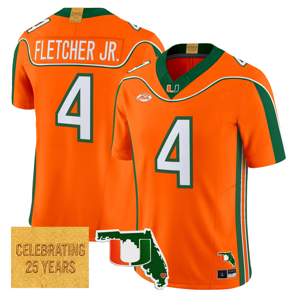 Miami Hurricanes 2001 Throwback Vapor Limited Jersey - Florida Patch - Stitched