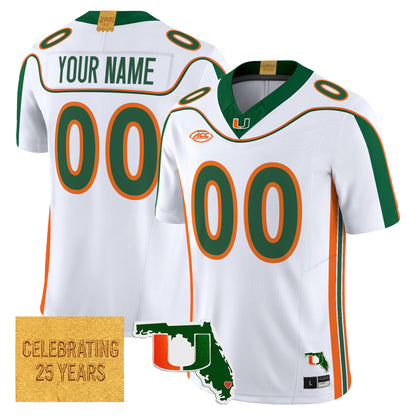 Miami Hurricanes 2001 Throwback Vapor Limited Custom Jersey - Florida Patch - Stitched