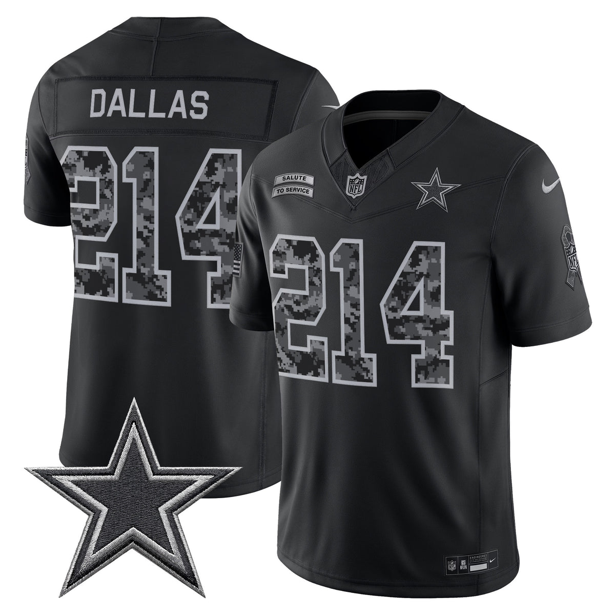 Dallas Cowboys 2026 Salute to Service Vapor Limited Jersey - All Stitched