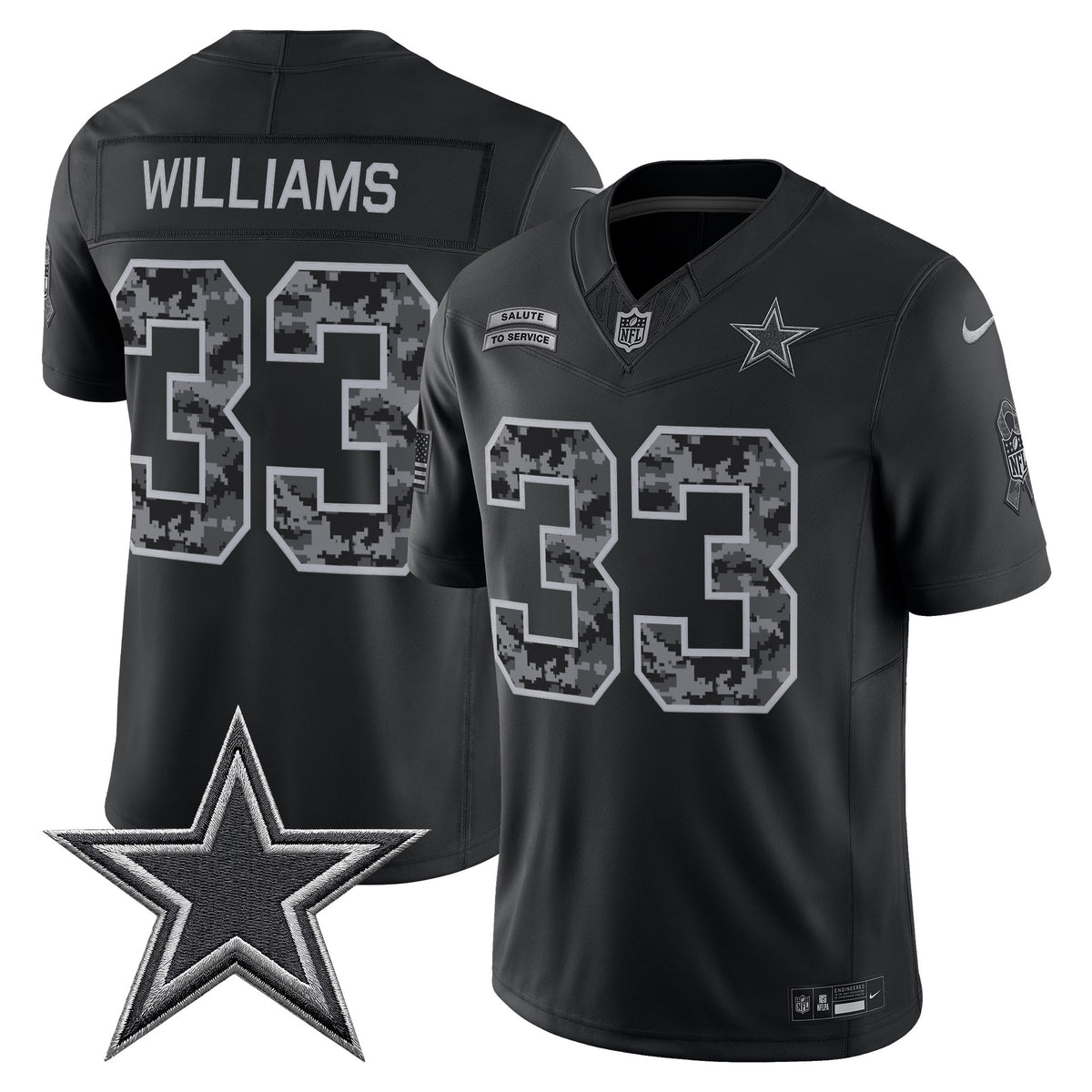 Dallas Cowboys 2026 Salute to Service Vapor Limited Jersey - All Stitched