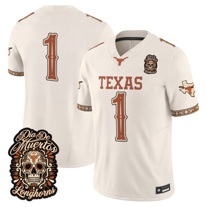  Texas Longhorns Día de los Muertos Vapor Limited Jersey - Stitched