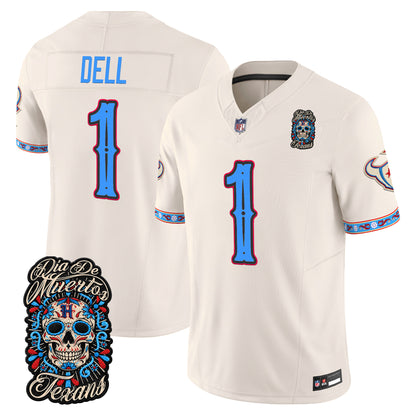  Houston Texans Día de los Muertos Vapor Limited Jersey - Stitched